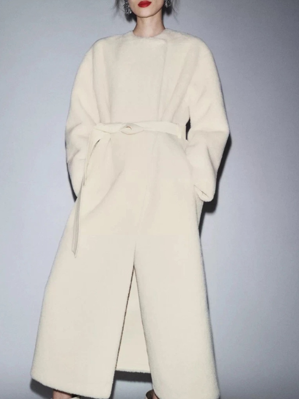 ZARA NWT FAUX FUR COAT ZW COLLECTION LIMITED EDITION large 4360/257